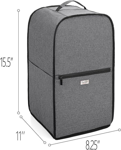 Luxja Food Processor Cover Compatible with Cuisinart and Hamilton Beach 11-14 Cup Processor, Food Processor Dust Cover with Accessories Pockets, Gray