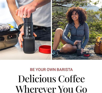 AeroPress Go, Extra Small Portable Coffee Maker Kit, Travel, Hiking & Camping, All-in-One French Press, Pour-Over & Espresso Style Manual Brewer, 2 Min Brew Makes a Less Bitter, More Flavorful Cup