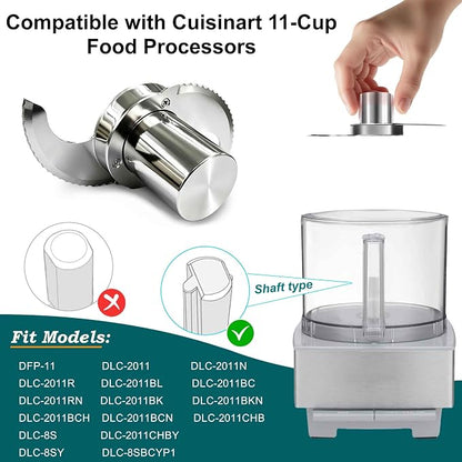 DLC-861TXB-CSR for Cuisinart Food Processor DFP-11, DLC-2011, DLC-8 Only | No Microplastic Release, Modular, Resists Cracking & Chipping & Grease, Easily Handle Hard Ingredients, Serrared Edge