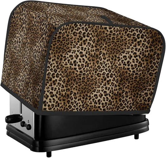 Toaster Cover 2 Slice Wide Slot Leopard CheetahBread Toaster Oven Dustproof Cover Small Appliance Kitchen Covers Dust and Fingerprint Protection for Women Gift 2 Slice