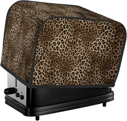 Toaster Cover 4 Slice Wide Slot Leopard CheetahBread Toaster Oven Dustproof Cover Small Appliance Kitchen Covers Dust and Fingerprint Protection for Women Gift 4 Slice