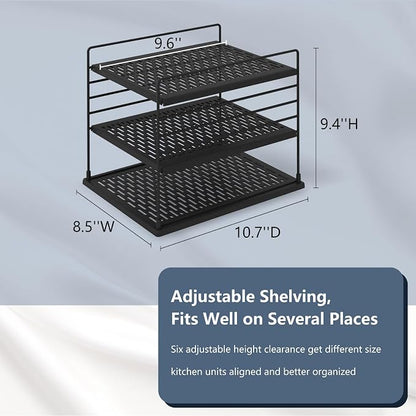 Pantry Organizer- Divided Compartment Holder for Aluminum Foil, Wraps & Baggie Boxes, Upgraded Shelf Storage