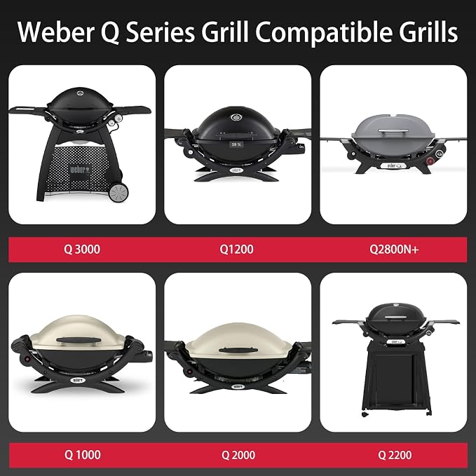 Utheer Folding Front Shelf for Weber Q Series Grills, 13.8" x 9" Heavy-Duty Steel BBQ Prep Table, Supports Up to 60 lbs, Space-Saving Foldable Front Shelf for Weber Q1000 Q1200 Q2000 Q3000