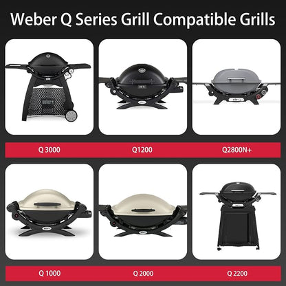 Utheer Folding Front Shelf for Weber Q Series Grills, 13.8" x 9" Heavy-Duty Steel BBQ Prep Table, Supports Up to 60 lbs, Space-Saving Foldable Front Shelf for Weber Q1000 Q1200 Q2000 Q3000