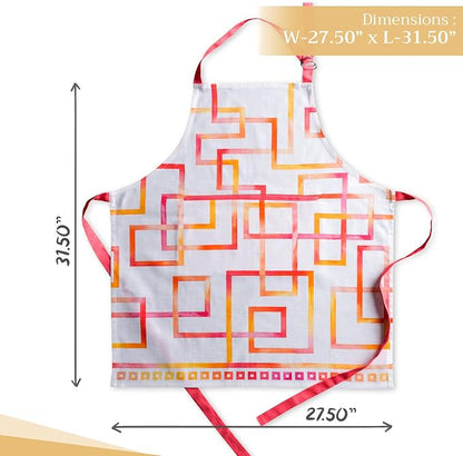 Maison d' Hermine 100% Cotton Apron for women with Pocket Kitchen Chef Apron for Men Cooking Spring Summer