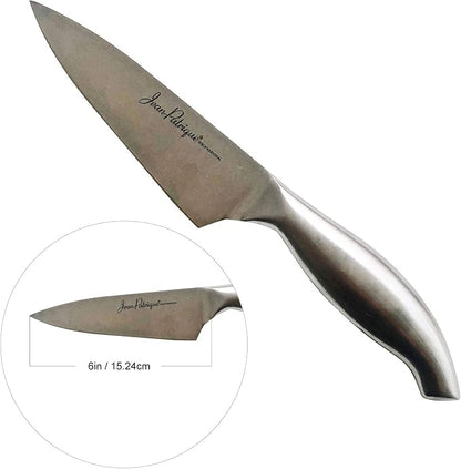 Jean-Patrique Professional Chef Knife Chopaholic - Ergonomic Stainless Steel Handle - Utility Knife for Chopping, Cutting, Dicing and Carving - 6 Inch