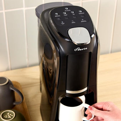 Flavia Aroma Brewer - Coffee Machine, Makes Coffee, Lattes, Tea, and other Hot or Iced Beverages with Single-Serve Freshpacks, Multiple Brew Sizes, Black, Works ONLY with Flavia Freshpacks