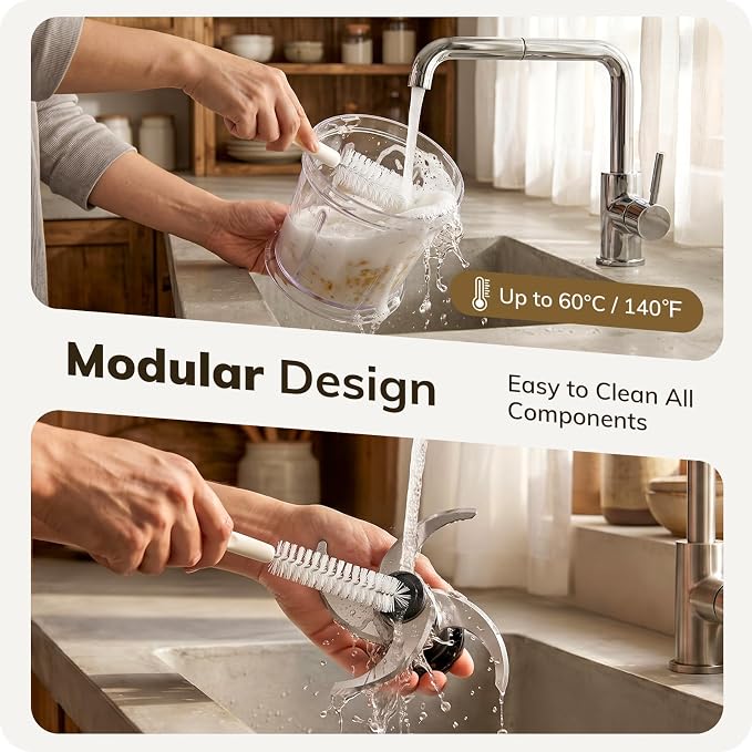 Food Processor Set: 2-Speed Electric Food Chopper with 2 Bowls (4 Cup+4 Cup), Vegetable Chopper with 2 Pack 420 Stainless Steel 4-Layer Blades, Meat Grinder for Meat, Fruits, Baby Food,Pet Food