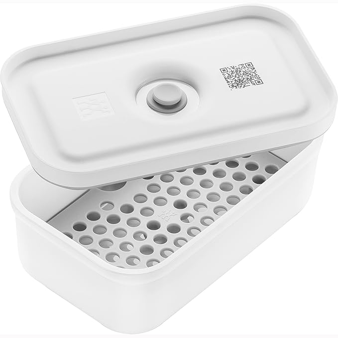 ZWILLING Fresh & Save 2-pc Drip Tray for Plastic Storage Containers with Lids, Meal Prep Containers, Medium/Large, Grey