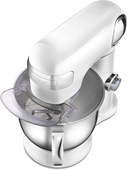 Cuisinart SM-50FR 5.5-Quart Stand Mixer, Brushed Chrome, White (Renewed)