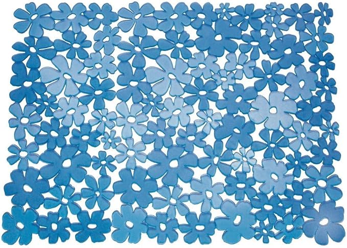InterDesign Blumz Kitchen Sink Protector Mat - Large, Blue