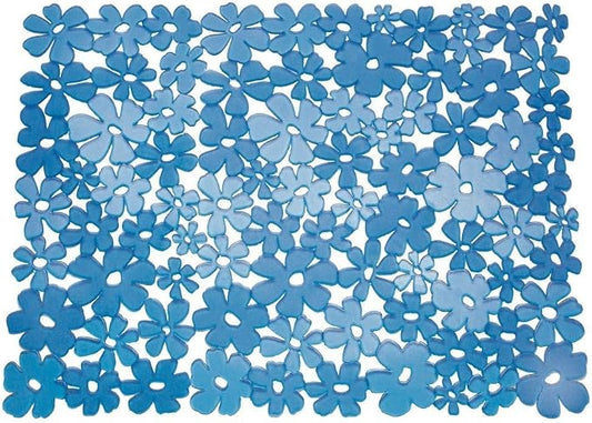 InterDesign Blumz Kitchen Sink Protector Mat - Large, Blue