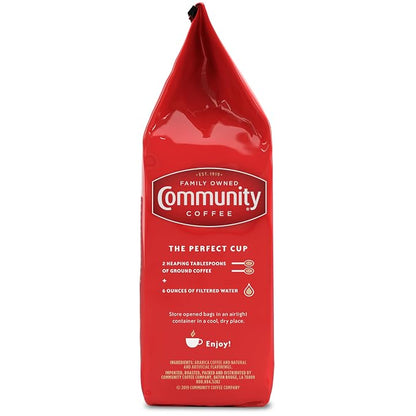 Community Coffee French Vanilla Flavored Ground Coffee, Medium Roast, 12 oz Bag (Pack of 2)
