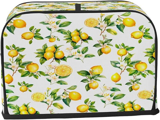 Toaster Cover 4 Slice Wide Slot Tropical LemonBread Toaster Oven Dustproof Cover Small Appliance Kitchen Covers Dust and Fingerprint Protection for Women Gift 4 Slice
