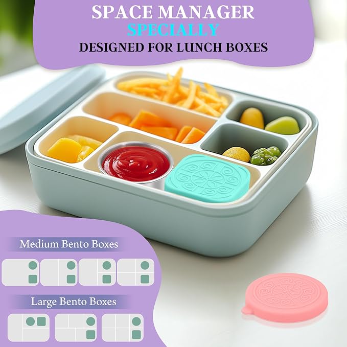Qukaka 6 PCS Salad Dressing Container to Go,Handy Leakproof Stainless Steel Meal Prep Containers Reusable,Sauce Containers for Lunch Box, Picnics, Travel, Office and Kitchen Storage-1.6oz+2.7oz