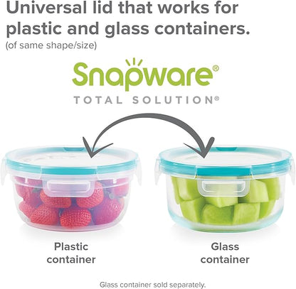 Snapware Plastic Total Solution 5-Pack (Mixed Sizes) Food Storage Containers Set, Leakproof & Airtight Plastic Locking Lids Rectangular Tupperware, BPA-Free Lids, Microwave Dishwasher Freezer Safe