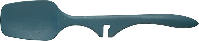 Rachael Ray Kitchen Tools and Gadgets Nonstick Utensils/Lazy Spoonula, Solid and Slotted Spoon, 3 Piece, Marine Blue