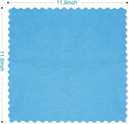 Orighty Microfiber Cleaning Cloth Bulk, Shop Towels Shop Rags 50 Pack, Reusable Microfiber Cleaning Rags for Cars, Multi-Purpose Lint Free Towels for Home & Kitchen, 12x12 Inch, Blue