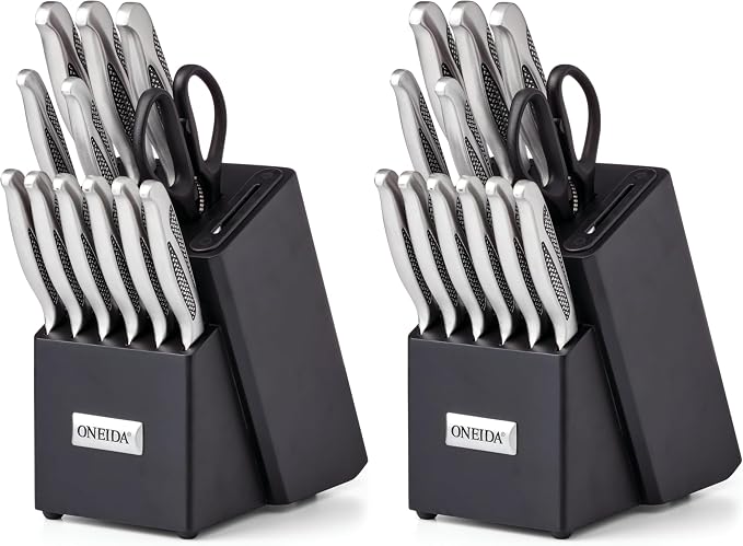 Oneida 14pc Cutlery Block Set w/Sharpener (Pack of 2)