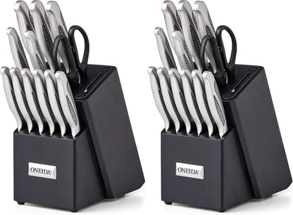 Oneida 14pc Cutlery Block Set w/Sharpener (Pack of 2)