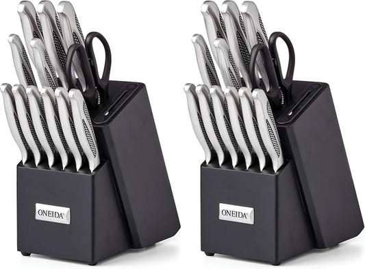 Oneida 14pc Cutlery Block Set w/Sharpener (Pack of 2)