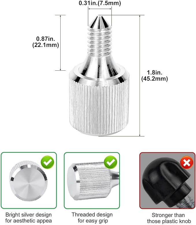 Fixing Attachment Screw Compatible with KitchenAid Bowl-Lift/Tilt-Head Mixer Accessories