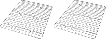 USA Pan Quarter Sheet Oven Safe Nonstick Baking and Cooling Rack (Pack of 2)
