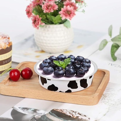 Beasea 4 Inch Pie Tins with Lids, 50 Pack 8 Oz Mini Tart Pan Disposable Pie Tins, Black White Aluminum Foil Flat Baking Cups Round Muffin Container for Mini Cheesecake Tart Quiche