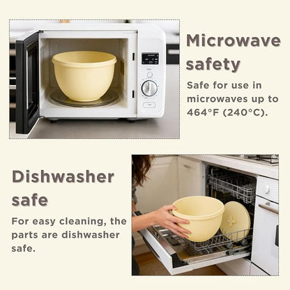 7 Qt 3-Pack Multicolor Silicone Liners with Vented Lids Compatible with KitchenAid Mixer, 2mm Extra-Thick Silicone Bowl Insert for Baking and Cooking, Mixer Parts & Accessories