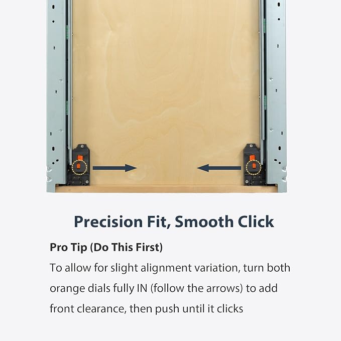 Pull Out Drawers for Kitchen Cabinets 17" W x 21" D Birch Wood | Pull-Out Cabinet Drawer, Slide Out Shelf, Concealed Soft-Close Full-Extension Slides, Bottom & Side Mount, 80 lb Heavy-Duty