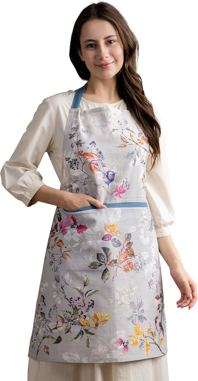 Maison d' Hermine 100% Cotton Apron for women with Pocket Kitchen Chef Apron for Men Cooking Spring Summer