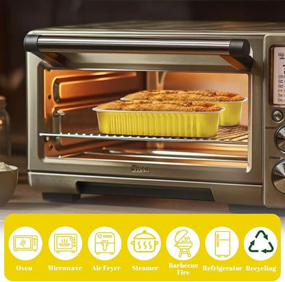 25Pack Gold Mini Cake Pans With Lids, 6.8 Oz Loaf Pans With Lids, Baking Cups Muffin Tins,Disposable Baking Pans Holders For Brownie Cake Bread