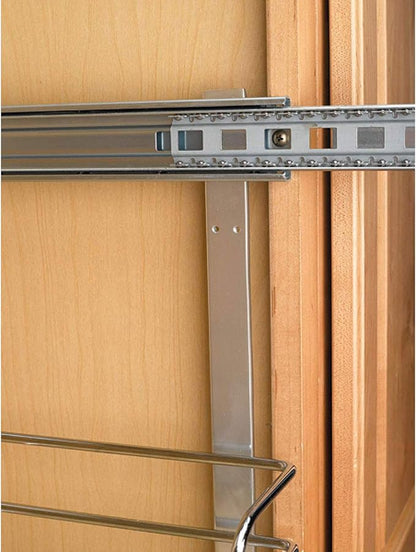 Rev-A-Shelf 5WB2-2122-CR 21 in. W x 22 in. D Base Cabinet Pull-Out 2-Tier Wire Basket, Chrome