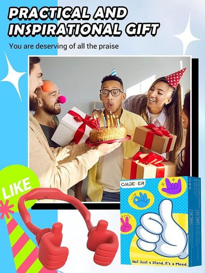 Gifts for Teens Girls Women Kids Cell Phone Stand: UPGRADE Adjustable Thumbs Up Lazy Phone Holder for Desk Cool Gadgets Fun Birthday Gifts Stocking Stuffers Ideas for Teenager Daughter Mom Wife Her