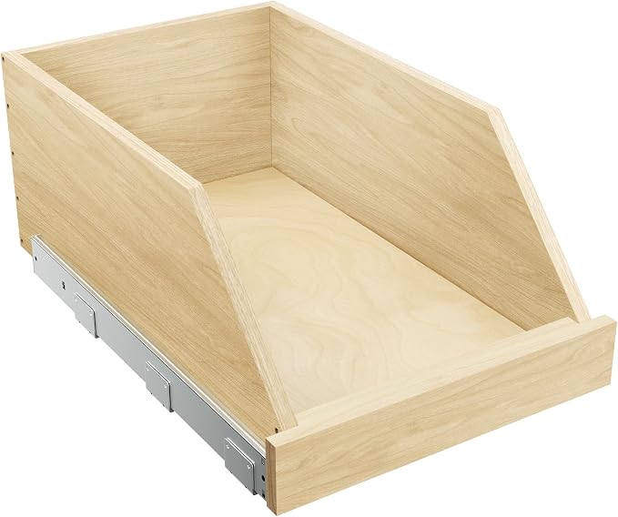 LOVMOR Pull Out Cabinet Organizer High Drawer 19½” W x 21”D Hard Close Wood Slide Out Shelves Cabinet Storage and Organizer with Full Extension Rail Slides Pull Out Drawer for Kitchens Cabinet Pantry