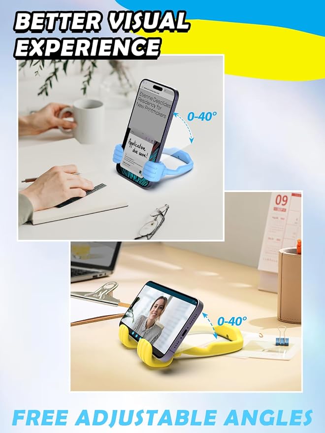 Moms Gifts for Mothers Day Wife: Gifts for Kids Teens Girls Boys Men Women Thumbs Up Lazy Cellphone Holder for Desk Funny for Adults Teenager Friends Stuff Stocking Stuffers Who Have Everything Ideas
