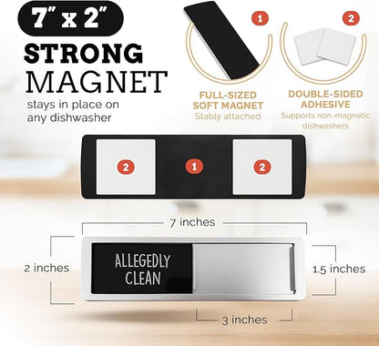 Dishwasher Magnet, Clean Dirty Sign, Apartment Essentials for First Apartment Must Haves, Funny Kitchen Gadgets Clean and Dirty Sign for Dishwasher, Gadgets for Home and Kitchen