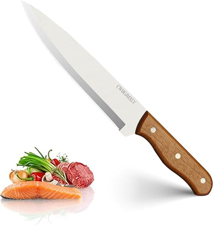 Premium Kitchen Chef's Knife - 8" (20.3cm) Ultra-Thin Kitchen Blade | High Chromium Steel Construction, Artisan-Made Triple Rivet Design | Ideal For Professional & Home Chefs, All-Purpose Food Prep