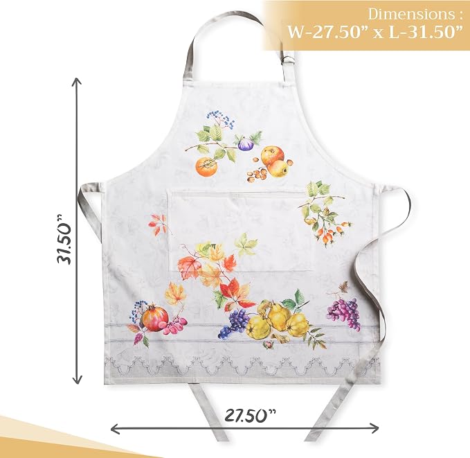 Maison d' Hermine 100% Cotton Apron for women with Pocket Kitchen Chef Apron for Men Cooking Spring Summer
