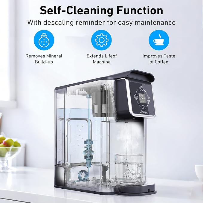 Jesslyn 3-in-1 Single Serve Coffee Maker, Compatible with K-Cup Pods, Ground Coffee & Loose Leaf Tea, Coffee Machine with 50oz Removable Water Reservoir, 6-10oz Brew Sizes, Fast Brewing(Black)