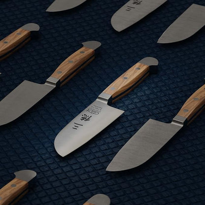 Güde Alpha Olive Series Hand Forged/Sharpened Santoku Knife, 5-in - Ice Hardened Steel - Made in Solingen, Germany Since 1910