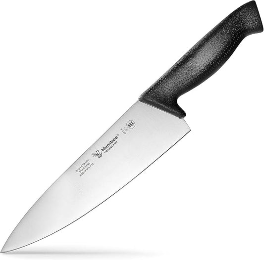 Cuisine Pro 8-Inch Chef Knife – NSF Certified High Carbon Stainless Steel Blade – Extra-Wide Razor-Sharp Edge – Ergonomic Non-Slip Handle – Dishwasher Safe