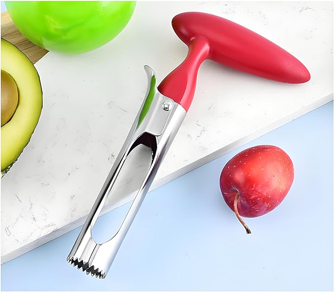 Grape cutter Fruit and Vegetable Corer Pepper Seed Apple Remover Bell Pepper Tomato Corer Tool Stainless Steel Kitchen Gadget (Grape cutter+ Apple + Pepper corer)