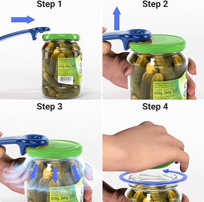 1 Pcs Readaeer Jar Opener for Weak Hand & Seniors with Arthritis (Blue)