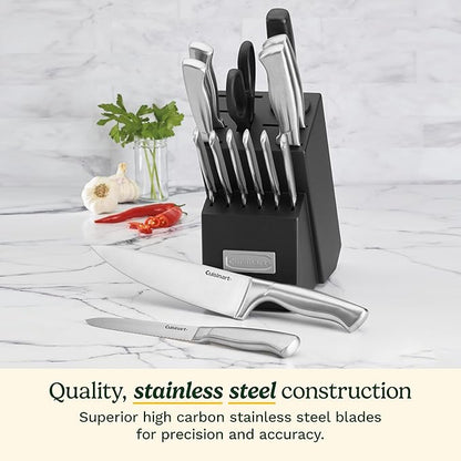Cuisinart 15-Piece Stainless Steel Hollow Handle Block Set, C77SS-15PK