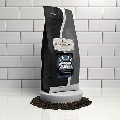 Fresh Roasted Coffee, Coffiend Whole Bean Coffee, Med-Dark Roast, Kosher, 2 lb (32 oz)