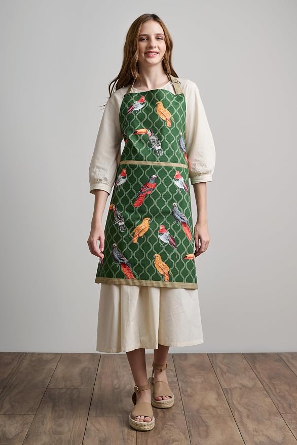 Maison d' Hermine 100% Cotton Apron for women with Pocket Kitchen Chef Apron for Men Cooking Spring Summer