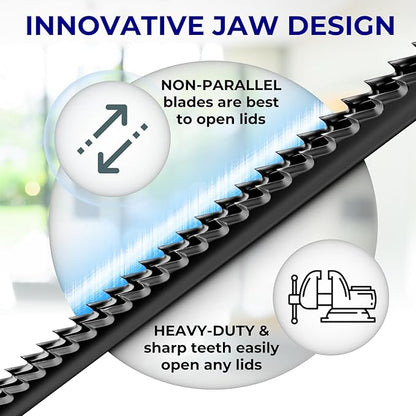 Under Cabinet Lid Jar Opener - for Weak Hands and Seniors with Arthritis - Heavy Duty, Allows to Easily Unscrew Any-Size Lid - Effortless Bottle & Can Opener for your Kitchen