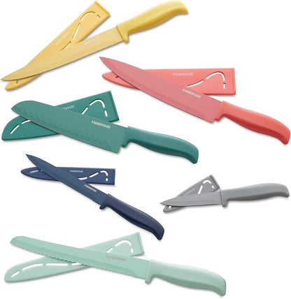 Farberware - 5272030 Farberware Resin Cutlery Set, Assorted, Pastel Cool, 12-piece