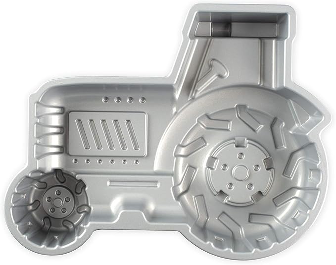 Nordic Ware Tractor Cake Pan, 9-Cup, Metallic Blue